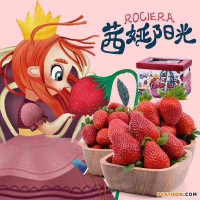 云南茜娅阳光草莓现摘现发新鲜当季水果大草莓新年年货礼盒装大果