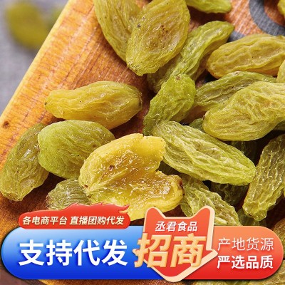 代发新疆黄葡萄干批发500g 吐鲁番特产树上黄提子干大颗粒葡萄干